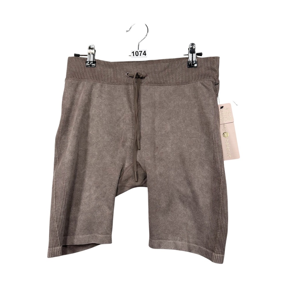 NWHarmony Balance Biker Shorts Women Large Brown Seamless Ribbed Outdoor